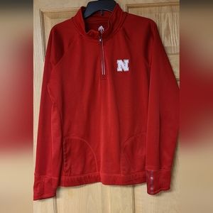 Adidas XL 1/4 zip red Nebraska shirt. Women’s